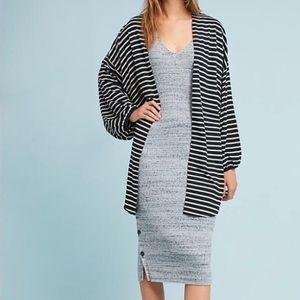 Anthropologie Striped Drapey Cardigan
